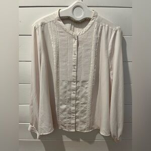 WINDSMOOR Pleated Front Blouse -beige - Size 20